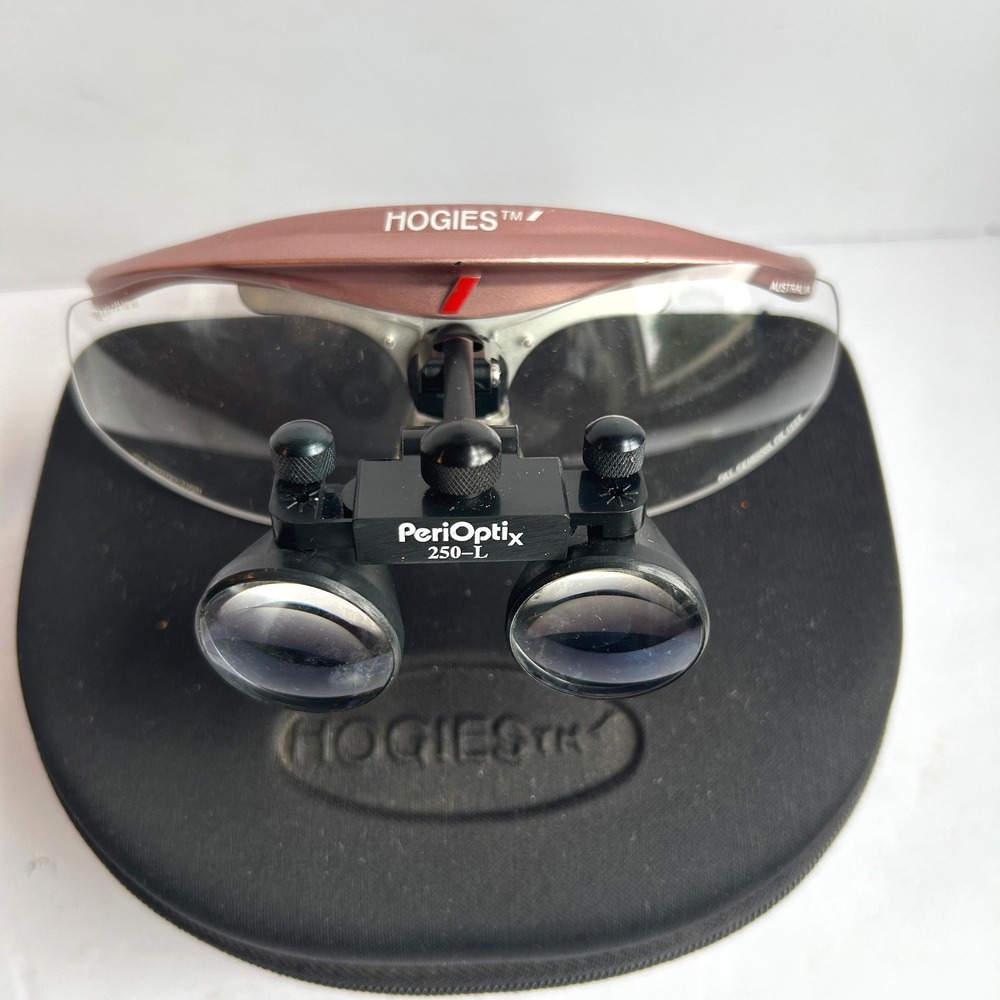 PeriOptix 250-L Flip Up Dental Loupes Hogies Frame Rose Gold 2.5x TTL